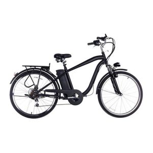 Bicicleta eléctrica Nakto Camel, Aro 26, autonomía hasta 25-35 km, 250W, vel. 30 km/h, 6 velocidades, negro